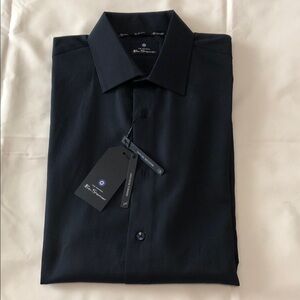 NWT: Ben Sherman Men's Black Slim Fit Dress Shirt